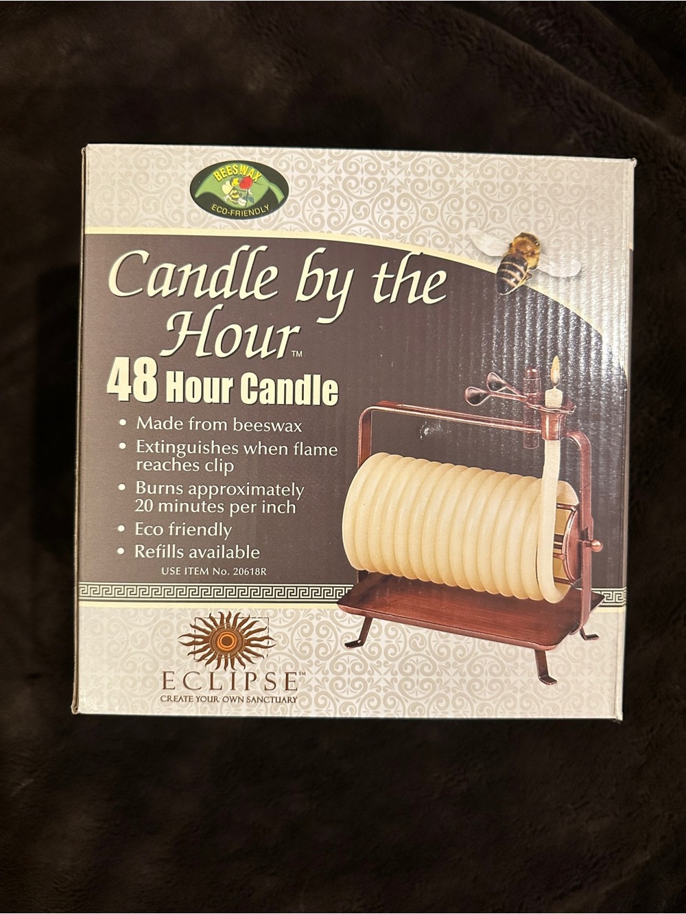 Eclipse Beeswax 48-Hour Candle Reel in Cream
